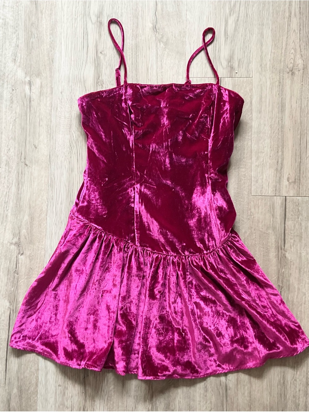 Anthropologie Crushed Velvet Dropped Waist Mini Dress Size Medium NWT - Picture 5 of 16